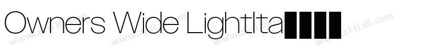 Owners Wide LightIta字体转换